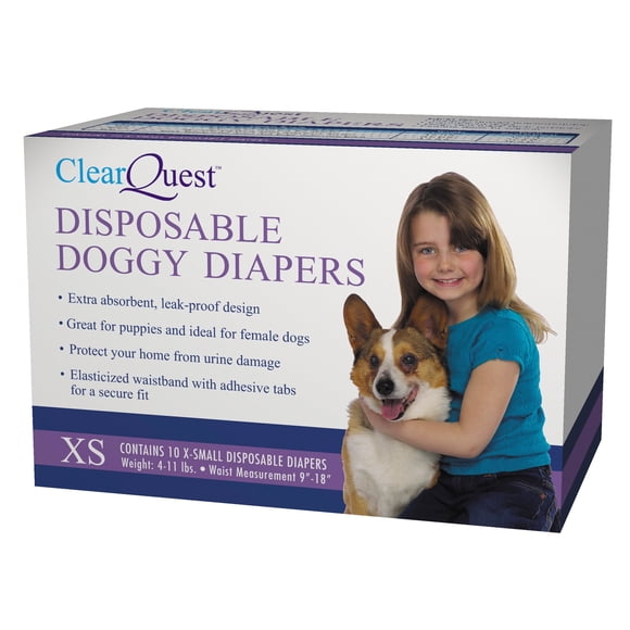Pañales Desechables para Perros ClearQuest Súper Absorbentes 10 Piezas