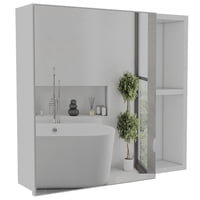 Fm Furniture - Botiquin De Baño 1 Puerta 47.3X50X12.2 Cm Blanco