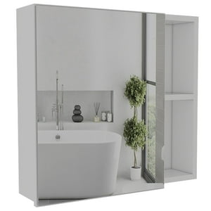 Fm Furniture - Botiquin De Baño 1 Puerta 47.3X50X12.2 Cm Blanco
