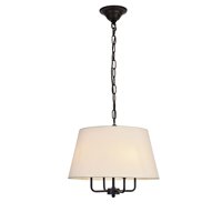 Lámpara Colgante Elegant Lighting Maple De 4 Luces En Metal Negro