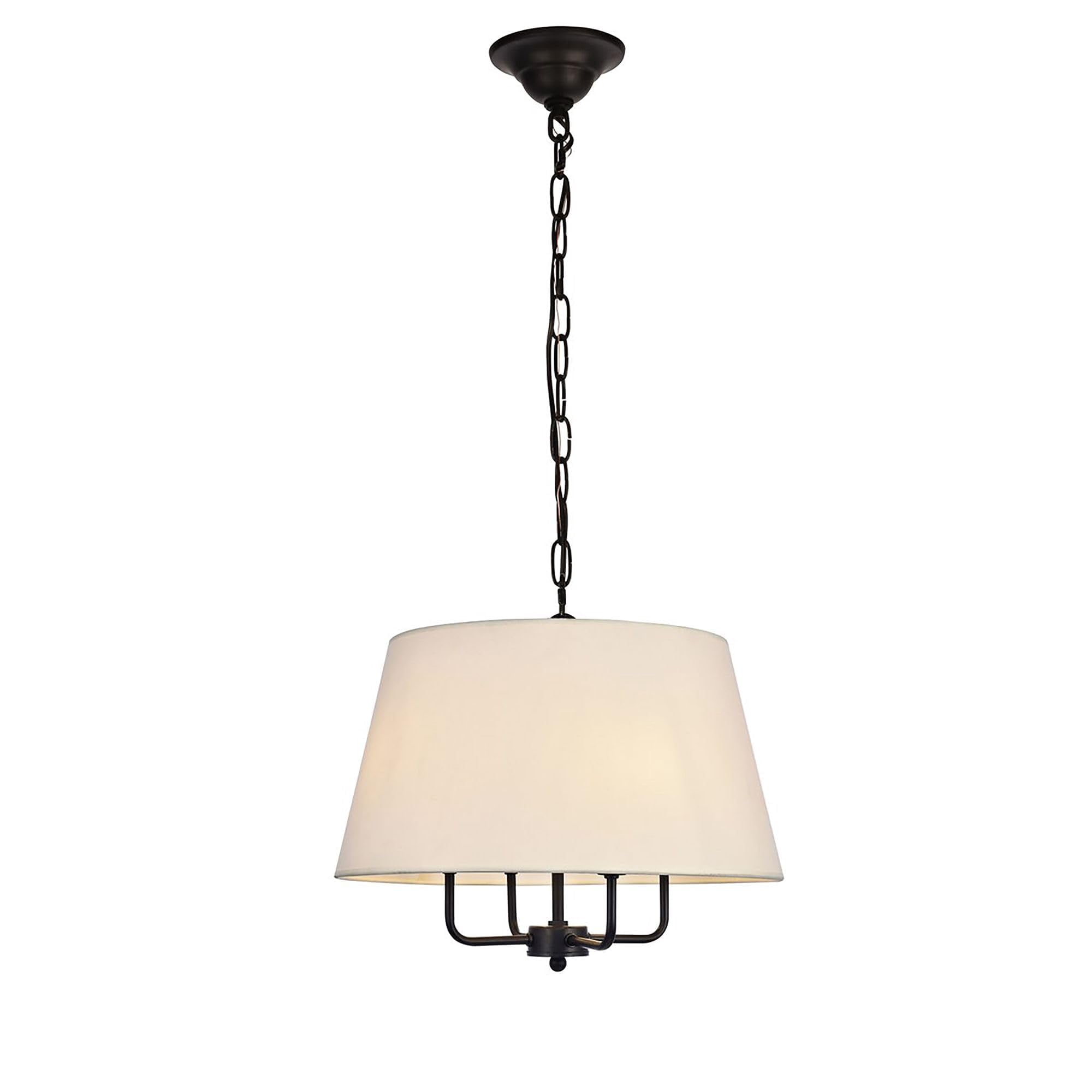 Lámpara Colgante Elegant Lighting Maple De 4 Luces En Metal Negro