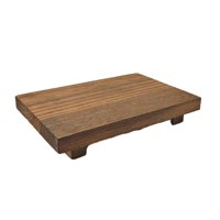 Magideal - Soporte De Pedestal De Madera, Elevador De Madera Para Exhibición, Soporte Para Jarrón Rústico, Bandeja Jabonera Para Mesa, Decoración De Baño Y Boda Rectángulo