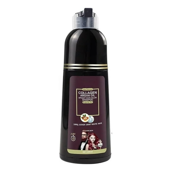 Shampoo Tinte Rojo Cubre Canas Suaviza Repara Cabello Jhn