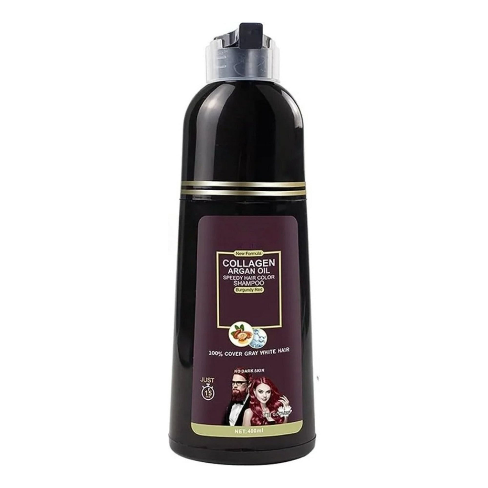 Genérico - Shampoo Tinte Rojo Cubre Canas Suaviza Repara Cabello Jhn