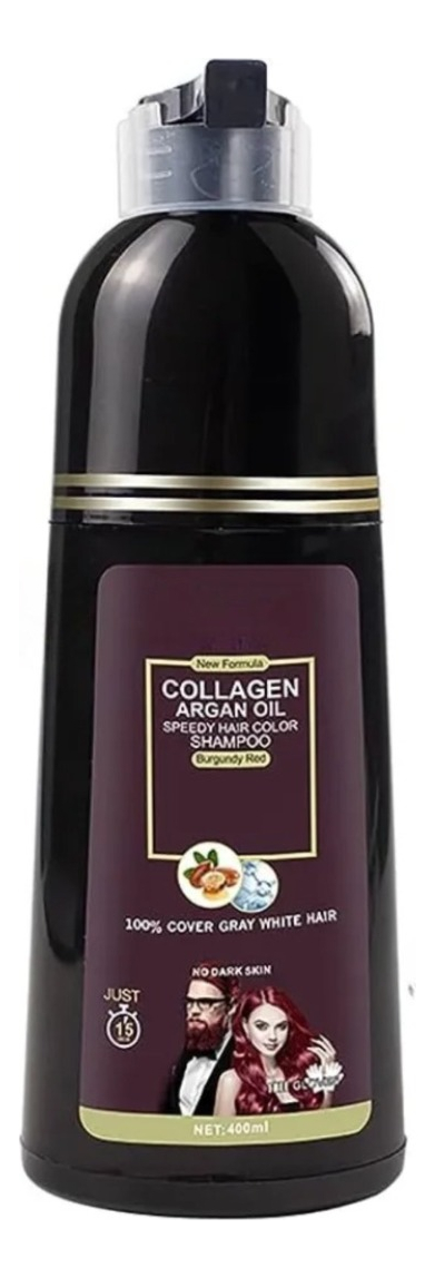 Genérico - Shampoo Tinte Rojo Cubre Canas Suaviza Repara Cabello Jhn