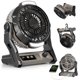 thumbnail image 1 of Ventilador portátil de camping ZAFRO 10000 mAh recargable con temporizador de 8 h – negro, 1 of 6