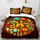 thumbnail image 1 of Cartoon Pumpkin Turkey Thanksgiving Day Bedding Set Boys Girls Duvet Cover Pillowcase Bed Kids Adult Bed Sheets, 1 of 5