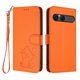 thumbnail image 1 of Sony Xperia 10 VII Funda Billetera con Estampado de Gato, Naranja, 1 of 6