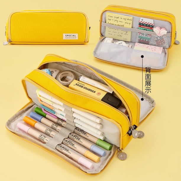 Large Capacity Pencil Bag Aesthetic School Cases Stationery Holder Kids Pen Bag Big Stationery Box School Students Supplies