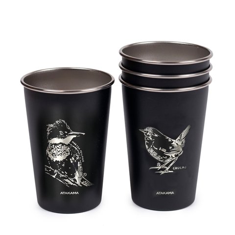 Atakama Outdoor - Set De 4 Vasos Aves Chilenas 480 Ml