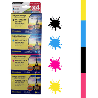 Pacific Color - 4 Cartuchos Tintas Alternativas 195 196 197 Para Epson Xp201