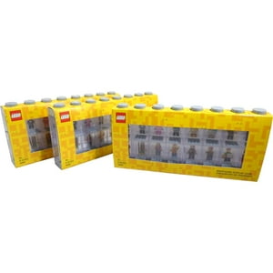 Estuche Lego Minifigure Gris Para 16 Minifiguras
