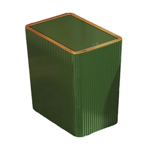 Magideal - Cubo De Basura Con Tapas, Cubo De Basura Nórdico, Cubo De Basura Estrecho, Cesto De Basura De Cocina Para El Hogar, Inodoro, Garaje, Estudio Y Sala De 12L Verde