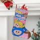 thumbnail image 2 of Mother Goose Club Tema: Calcetines de Navidad, fino lino blanco para colgar en escaleras y chimenea, decoración navideña para el hogar, regalo de Navidad. 45cm × 32cm, 2 of 5