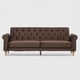 thumbnail image 1 of Sofá Futon 3 Cuerpos Con Capitone Café, 1 of 10