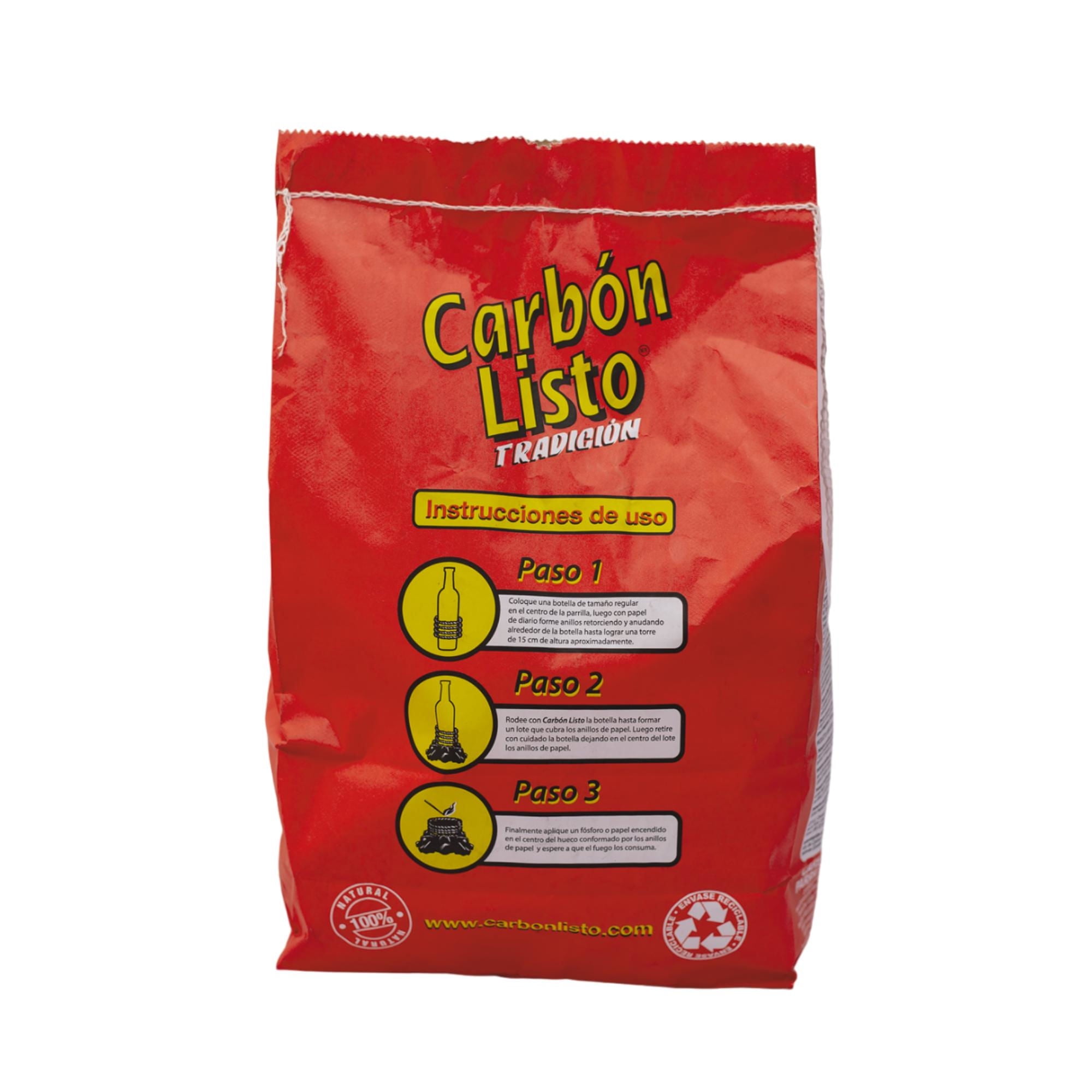 Carbón Listo Bolsa 2,5 Kg Paragon