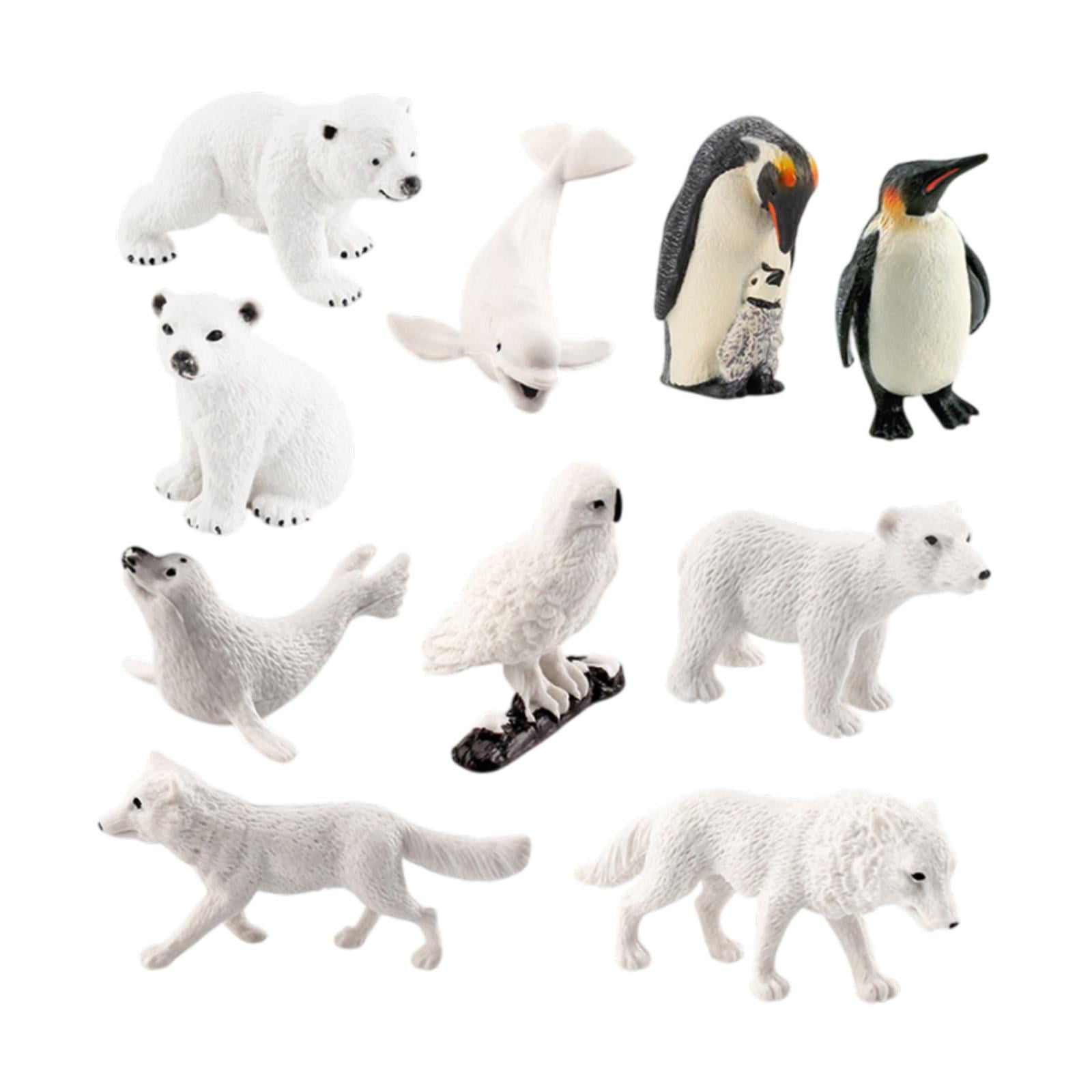 Magideal - Figuras De Animales Árticos Realistas, Animales Polares, Animales Árticos, Juguetes Para Decoración De Mesa, Regalo Para Niños, Juguete Cognitivo Para 10 Piezas
