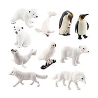 Magideal - Figuras De Animales Árticos Realistas, Animales Polares, Animales Árticos, Juguetes Para Decoración De Mesa, Regalo Para Niños, Juguete Cognitivo Para 10 Piezas