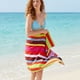 thumbnail image 2 of REGALWOVEN 1 Paquete Toalla de Playa de Rayas Coloridas, Toalla de Natación Súper Absorbente Libre de Arena, Versátil para Playa Piscina Baño para Viajes y Exterior Multicolor 71" x 35", 2 of 7