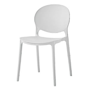 Silla Plástico Apilable Deco Berlín Blanca Escandinavia Blanco Tamaño Unico