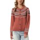 thumbnail image 1 of INSPIRE CHIC Cárdigan Suéter para Mujer de Manga Larga Raglán Abierto con Botones Casual de Punto con Patrón XS Rojo, 1 of 6