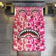thumbnail image 2 of Rose Red Pink Bape Shake Camo Comforter Set Soft 3 Pcs Twin Bedding Sets Thicken for All Season, 2 of 5