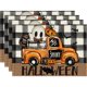 thumbnail image 1 of 4pcs, Linen Placemats, Halloween Placemats Set Witch Pumpkin Washable Table Place Mats Trick Or Treat Autumn Table Mats For Dining Home Table Kitchen Halloween Decoration, Halloween Decor, Gift, 1 of 5