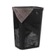 thumbnail image 1 of Cesta para ropa Mind Reader, 60 L, delgada, con tapa ventilada, negra, 1 of 6