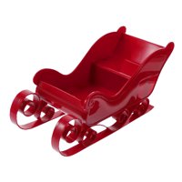 Magideal - Mini Trineo De Papá Noel, Adorno De Decoración Navideña, Colección De Modelos De Trineo De Escritorio, Regalo De Cumpleaños, Escultura De Trineo En Mi Rojo