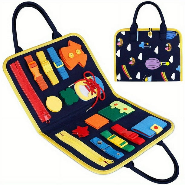Busy Board Montessori Toys For Toddlers Sensory Toys Preschool Educational Toys Travel Activities For Girl And Boys Fine Motor Skills