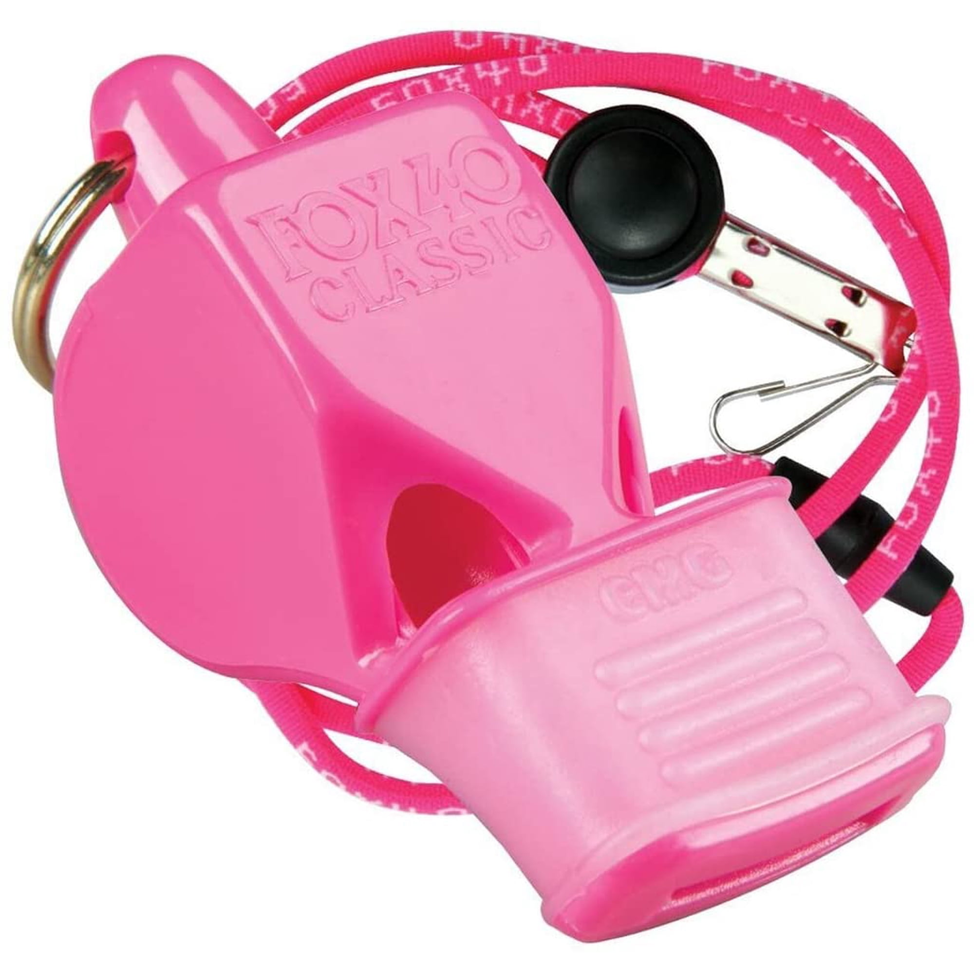 Whistle Fox 40 Classic Cmg Con Cordón Para Árbitros Y Entrenadores, Color Rosa