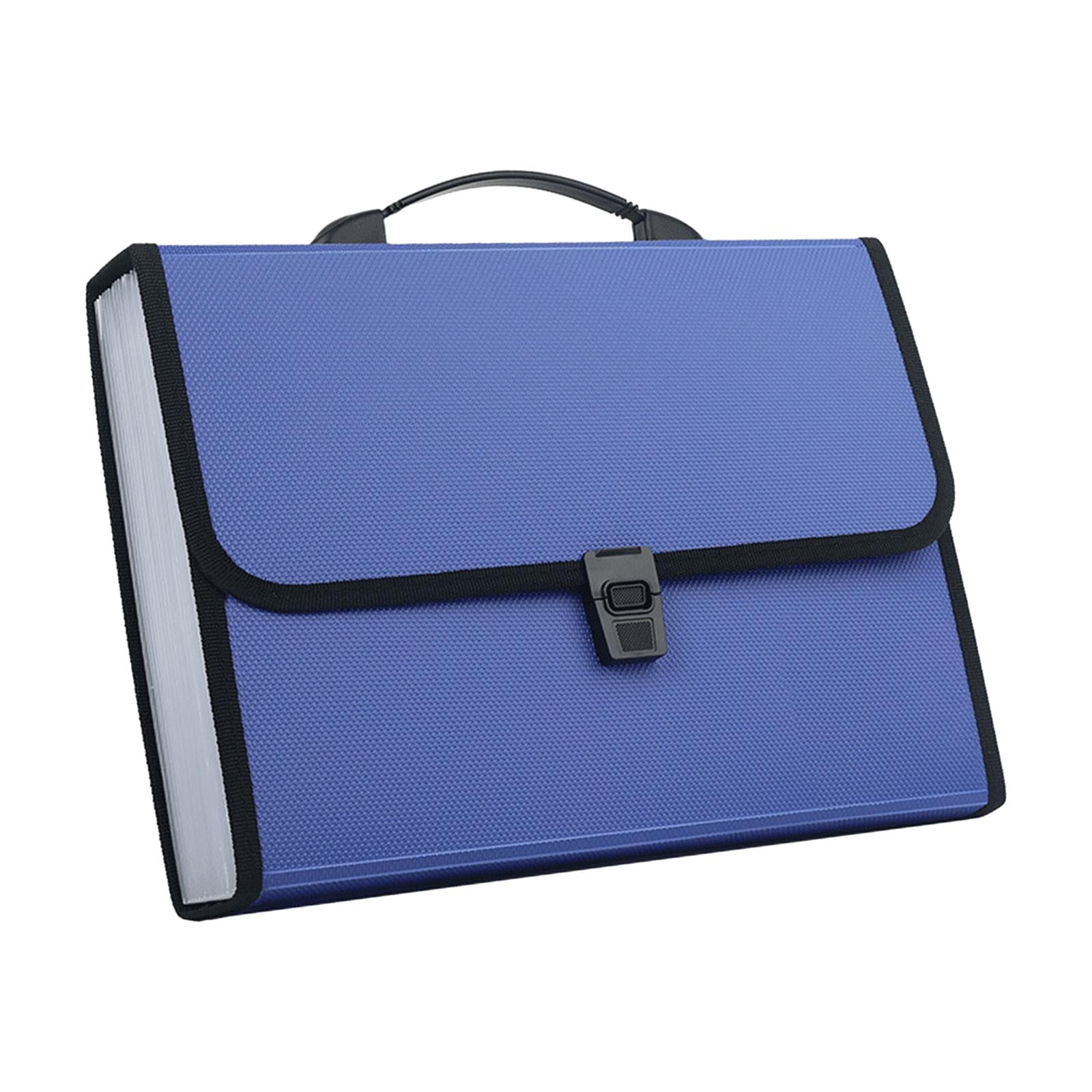 Ioensy - Carpeta De Archivos Expandible A4 Con Cierre A Presión Carpeta De Documentos Para Trabajo De Oficina Azul