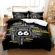 thumbnail image 1 of Route 66 Bedding Set Bed Set Adult Kid Bedroom Duvet cover Sets Fashion bed sheet set Bed Sheets, 1 of 5