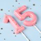 thumbnail image 2 of Vela CAKE CODE 7 cm Rosa Dorado Número 15 – Pack de 2, 2 of 6