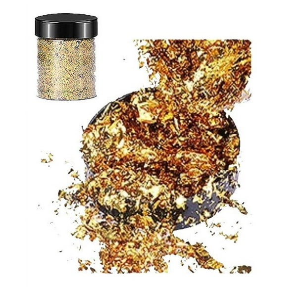 Escamas En Hoja Oro Karat Papel Resina Epóxica Flake Uñas