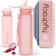 thumbnail image 1 of Botella de agua Hydracy 1000 ml con marcador de tiempo y tapa con pajita, 1 of 9