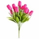 thumbnail image 2 of Ramos De 12 Tulipanes Artificiales Flor Decoración Tulipan rosa Talla Única, 2 of 6