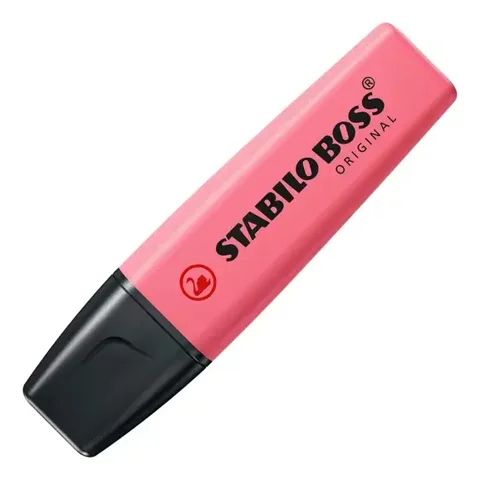 Stabilo Boss Pastel Destacador Fluorescente Color Rosa Chicle.