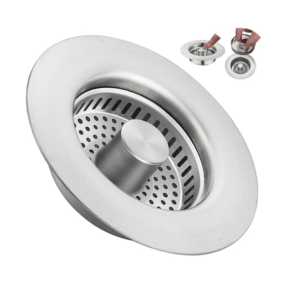 Colador para Desagüe de Fregadero YYKBZ 3 en 1 de Acero Inoxidable