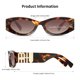 thumbnail image 5 of Gafas de sol YDAOWKN retro ovaladas estilo ojo de gato para mujer, 5 of 6