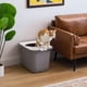 thumbnail image 5 of Caja de arena para gatos IRIS USA con entrada superior grande, gris y blanco, 5 of 7
