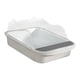thumbnail image 1 of Caja De Arena Semicerrada Para Gatos, Inodoro Profundo, Bandeja De Arena Para Gatos, 43x28x18cm, Color Blanco, 1 of 5