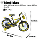 thumbnail image 2 of Bicicleta Niño Infantil Montain Bike Mtb Con Ruedas Aro 12 Amarillo, 2 of 5