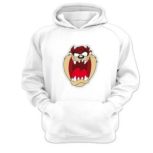 Genérico - Polerón Canguro Taz Con Capucha Blanco Talla Xs Unisex