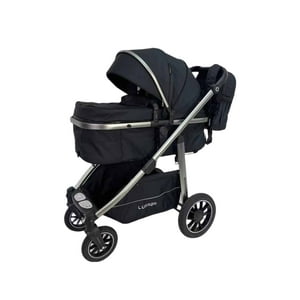 Babymine - Coche Cuna Con Filtro Uv Y Bolso Pañalero Negro