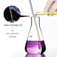 thumbnail image 3 of 10 varillas de vidrio de 20 cm para mezclar bebidas frías y calientes, cócteles, mezclas de bebidas, química de laboratorio, 8 pulgadas, 3 of 6