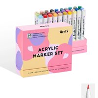 Arrtx 30 Marcadores Acrílicos Punta Pincel 30D