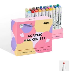 Arrtx 30 Marcadores Acrílicos Punta Pincel 30D