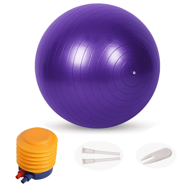 Pelota de yoga extra gruesa para ejercicios, equilibrio, estabilidad y embarazo. Incluye bomba rápida.