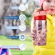 thumbnail image 5 of Flor de CerezoBotella de Agua con Tapa Pop Top de Un Toque, Acero Inoxidable, a Prueba de Fugas, para Deportes, Botella Infantil rosa 12 oz, 5 of 6